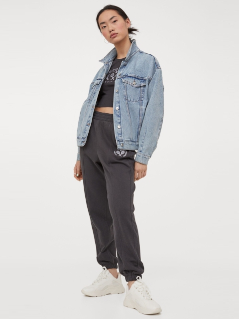 

H&M Women Grey Printed Joggers