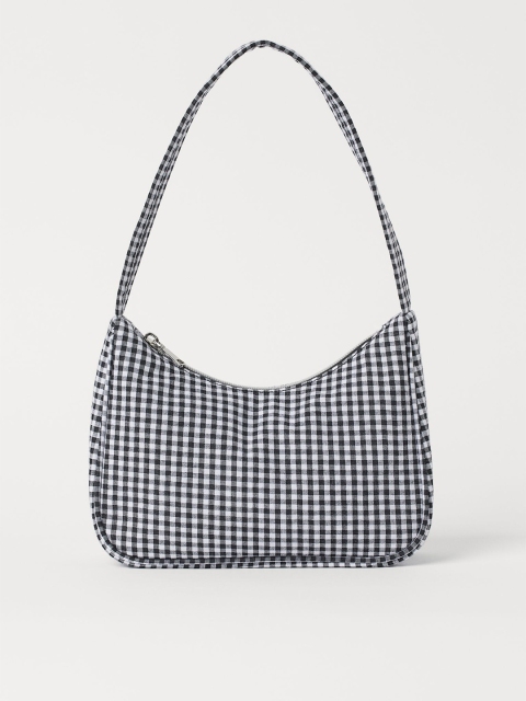

H&M Women Black & White Checked Small Bag