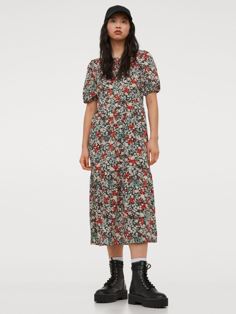 

H&M Women Multicoloured Tie-back dress, Multi