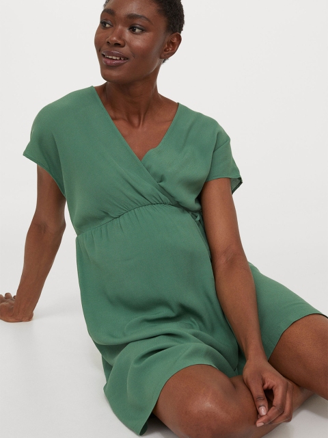 

H&M Woman Green MAMA Wrap dress