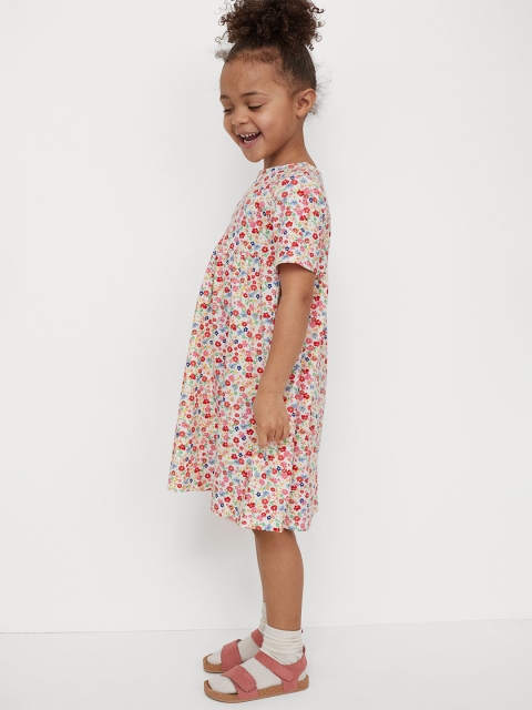 

H&M Girls Multi Colored Cotton jersey dress