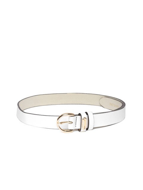

Mast & Harbour Women White Solid Belt