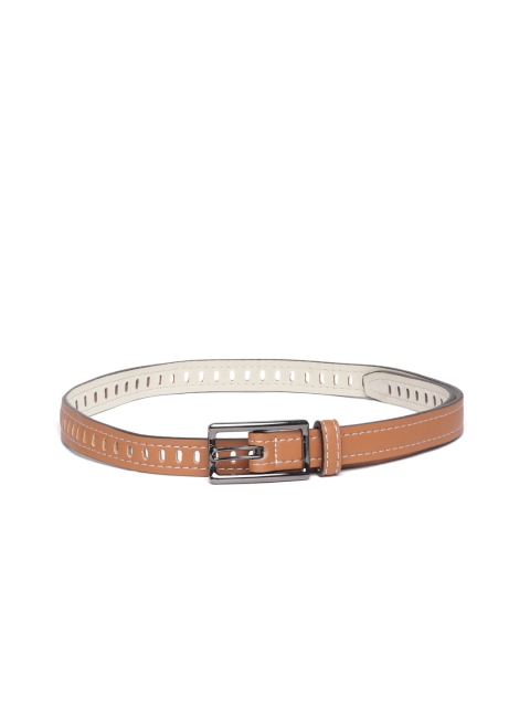 

Mast & Harbour Women Tan Brown Cut Work Belt