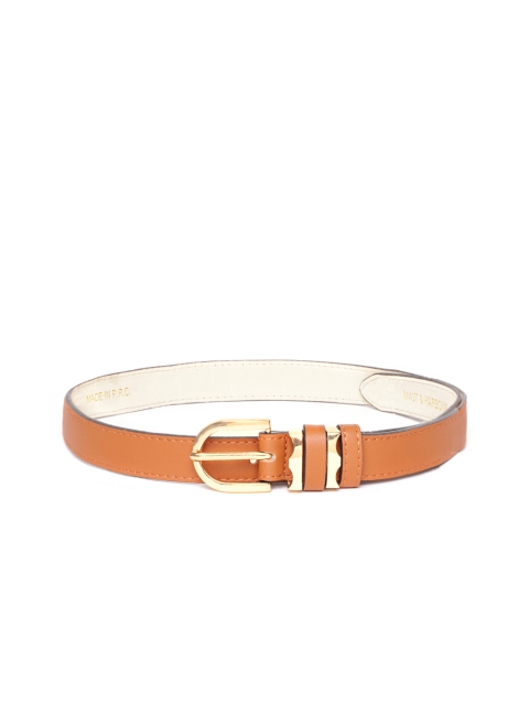 

Mast & Harbour Women Tan Brown Solid Belt