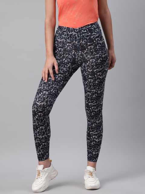 

Marks & Spencer Women Black & Grey Printed Tights