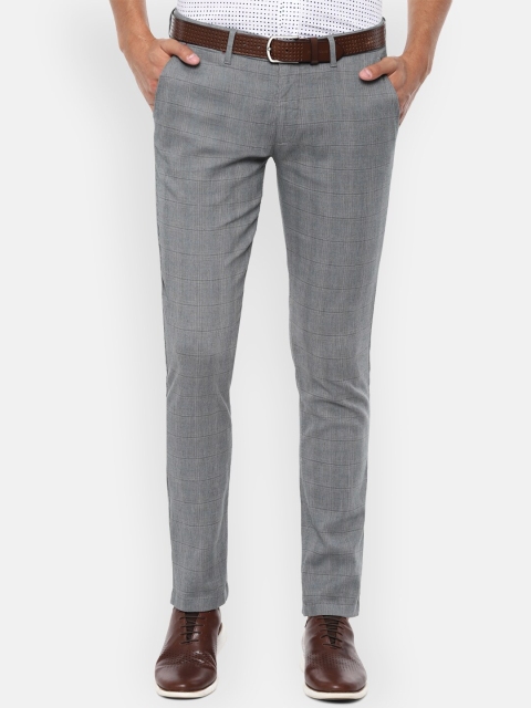 

Louis Philippe Sport Men Grey Slim Fit Checked Regular Trousers