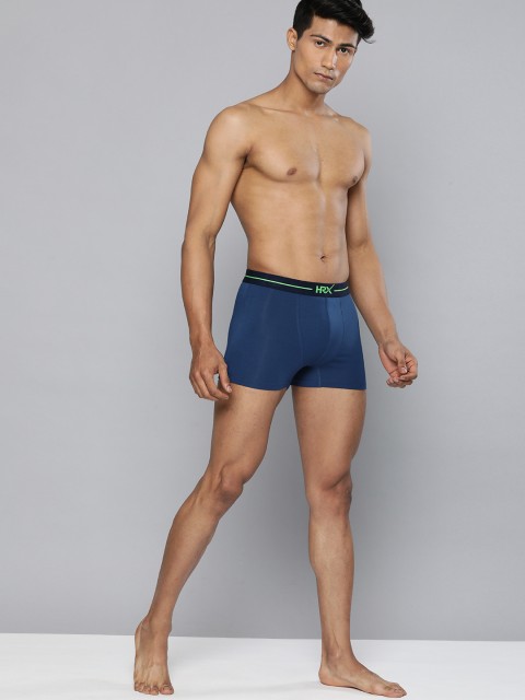 

HRX By Hrithik Roshan Men Solid Antimicrobial Lifestyle Trunk, Blue