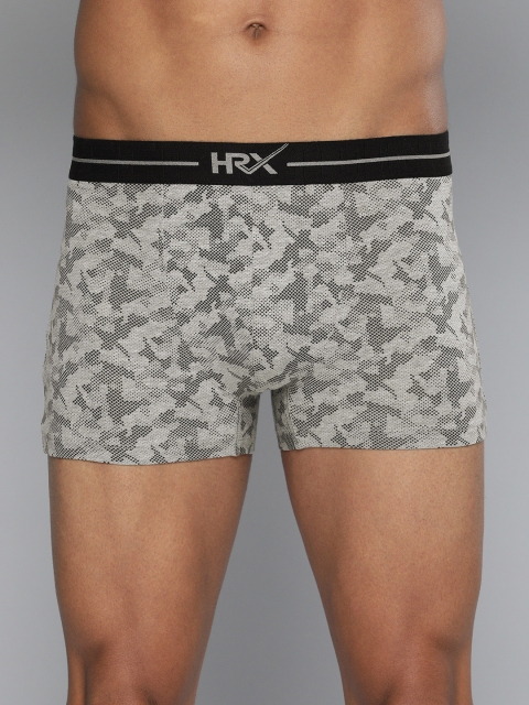 

HRX By Hrithik Roshan Men Grey Printed Melange Lifestyle Trunk