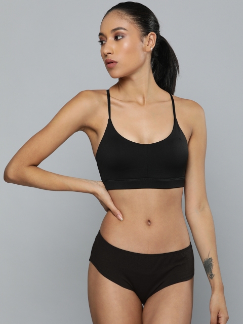 

HRX By Hrithik Roshan Women Black Solid Antimicrobial Lifestyle Briefs