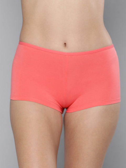 

HRX By Hrithik Roshan Women Coral Pink Solid Antimicrobial Lifestyle Briefs