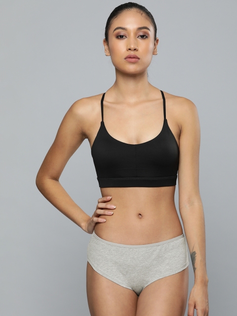 

HRX By Hrithik Roshan Women Solid Melange Lifestyle Briefs, Grey melange