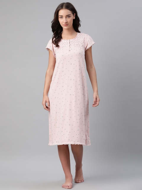 

Marks & Spencer Pink & Grey Printed Nightdress