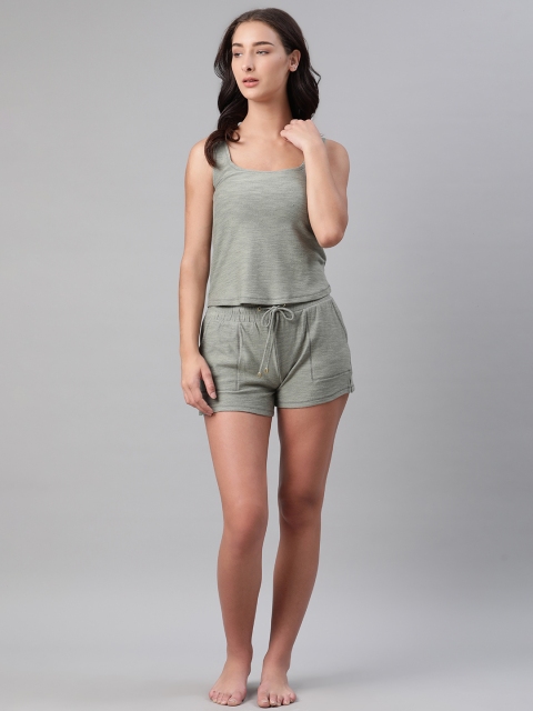 

Marks & Spencer Women Khaki Solid Night suit