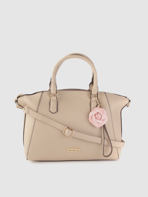 

DressBerry Beige Solid Handheld Bag