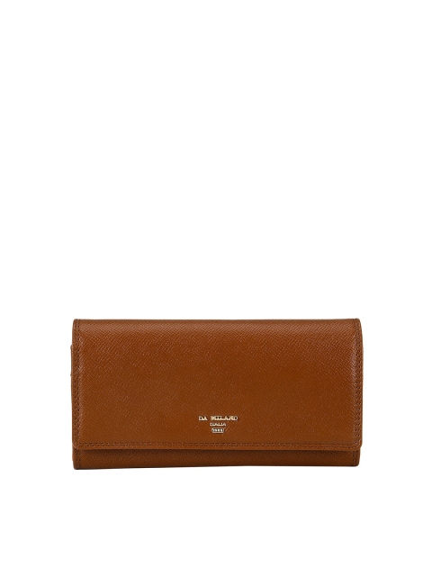 

Da Milano Women Brown Solid Leather Envelope Wallet