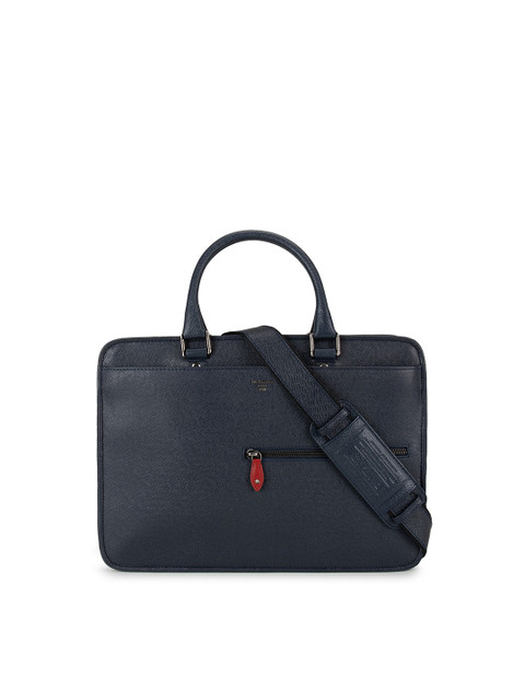 

Da Milano Men Blue Textured Laptop Bag