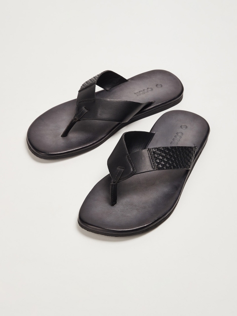 

CODE by Lifestyle Men Black Self Design Thong Flip-Flops