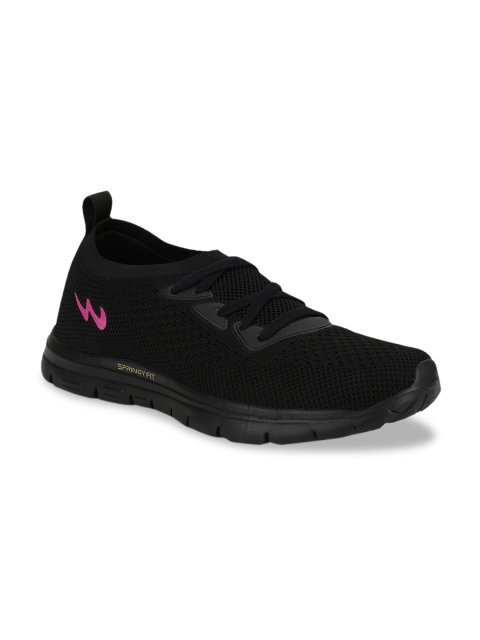 

Campus Women Black Mesh Running Shoes