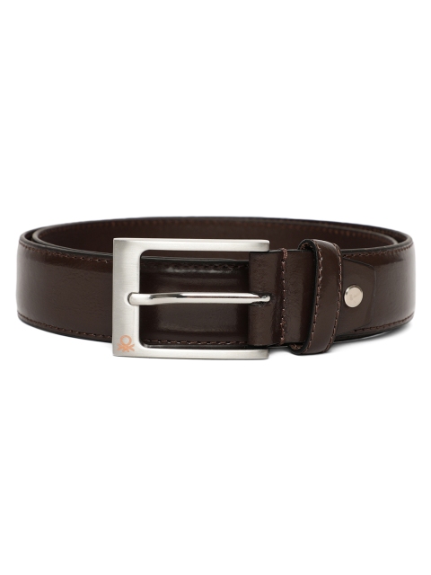 

United Colors of Benetton Men Brown Solid Leather Belt