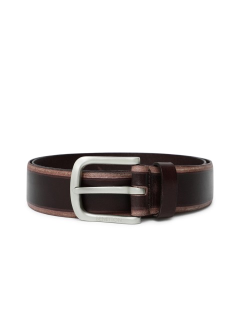 

United Colors of Benetton Men Coffee Brown Leather Belt