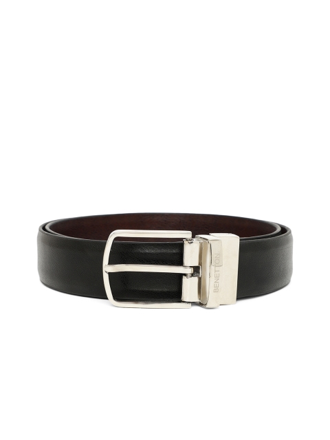 

United Colors of Benetton Men Black & Coffee Brown Reversible Formal Belt