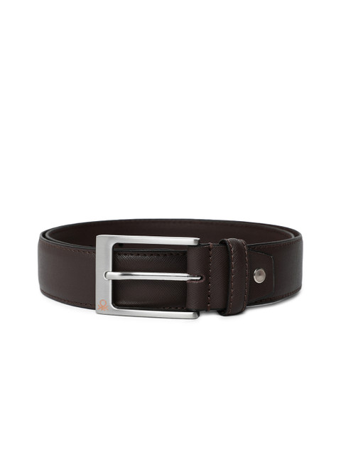 

United Colors of Benetton Men Coffee Brown Textured Leather Formal Belt