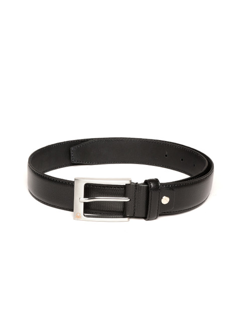 

United Colors of Benetton Men Black Textured Leather Formal Belt