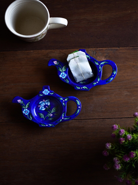 

Neerja Unisex Blue Printed Dinner Set