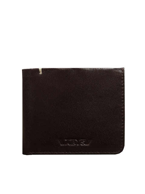 

ABYS Men Coffee Brown Textured Two Fold Wallet