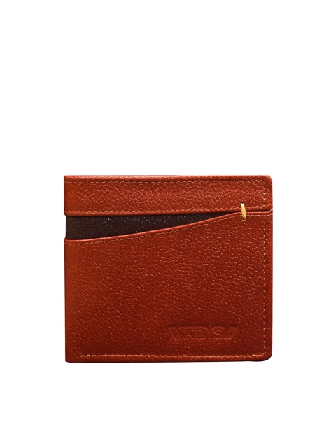 

ABYS Men Brown Textured Two Fold Wallet