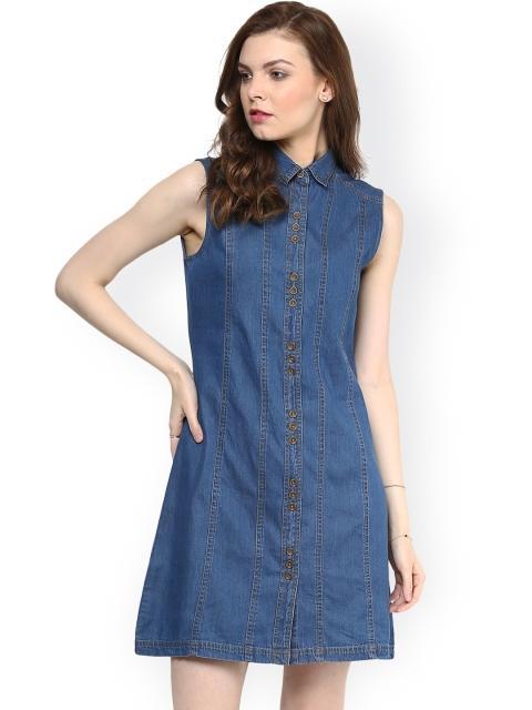 

StyleStone Blue Denim Shirt Dress
