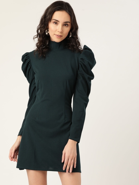 

DODO & MOA Green Crepe A-Line Mini Dress