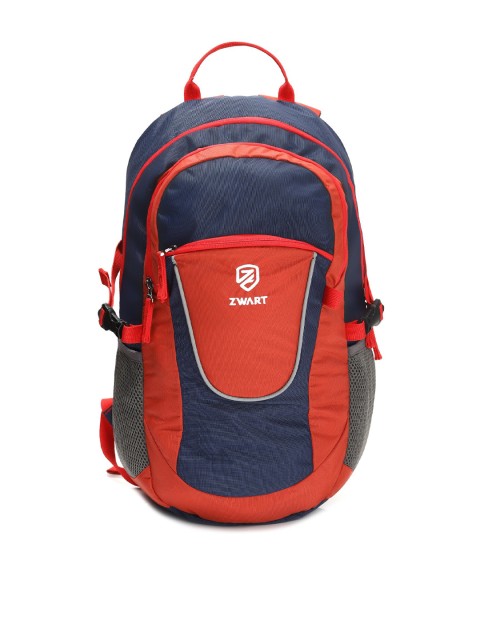 

Zwart Unisex Rust & Navy Blue Colourblocked Backpacks