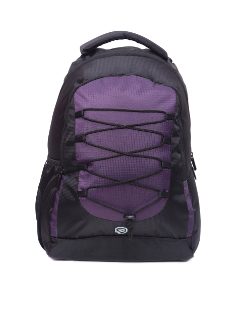 

Zwart Unisex Purple & Black Backpacks