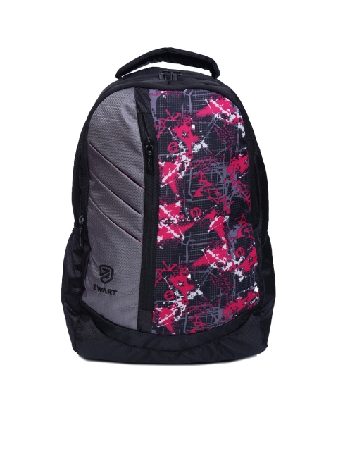 

Zwart Unisex Pink & Black 15 inch Graphic Laptop Backpacks