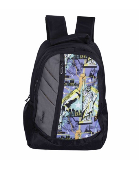 

Zwart Unisex Navy Blue & Yellow Graphic Backpacks