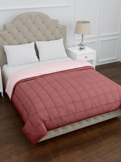 

EverHOME Orange Solid AC Room 150 GSM Double Bed Dohar