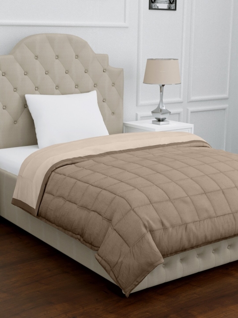 

EverHOME Brown Solid AC Room 150 GSM Single Bed Dohar