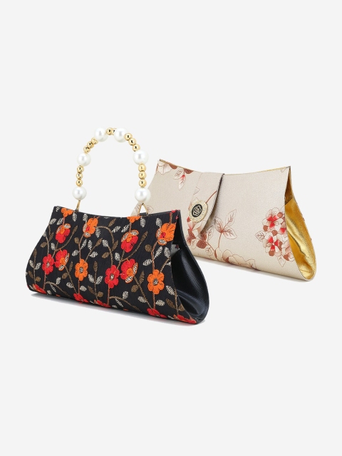

Element Cart Pack of 2 Multicoloured Embroidered Handbags, Multi