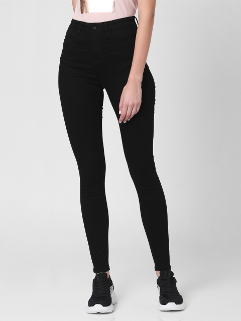 

Vero Moda Women Black Skinny Fit High-Rise Stretchable Jeans