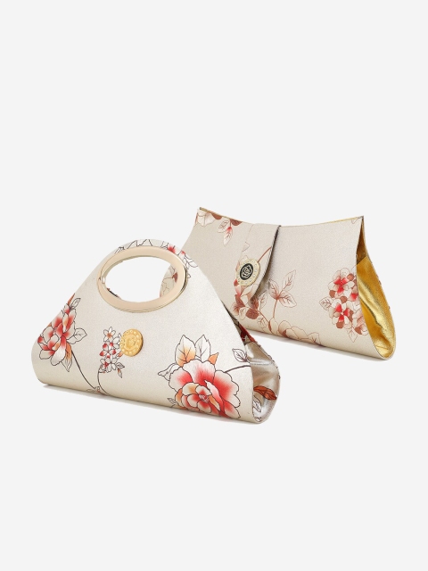 

Element Cart Pack of 2 Printed Clutches, Off white