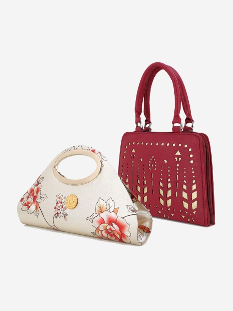

Element Cart Pack Of 2 Cream-Coloured Purse Clutches