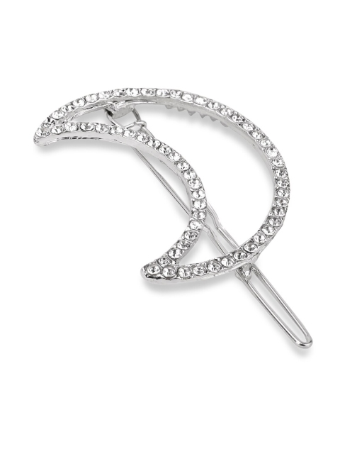 

Kazo Women Silver-Toned & White Embellished Bobby Pins