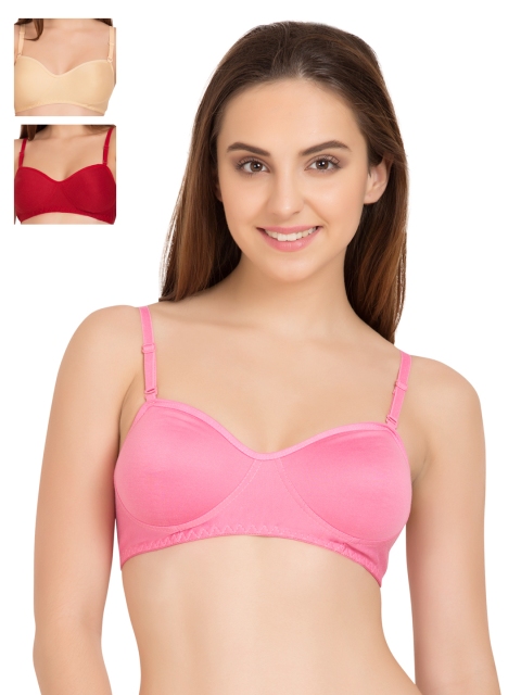 

Tweens Pack of 3 T-shirt Bras TW101, Pink