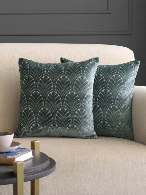 

GMF Green Set of 2 Ethnic Motifs Square Cushion Covers