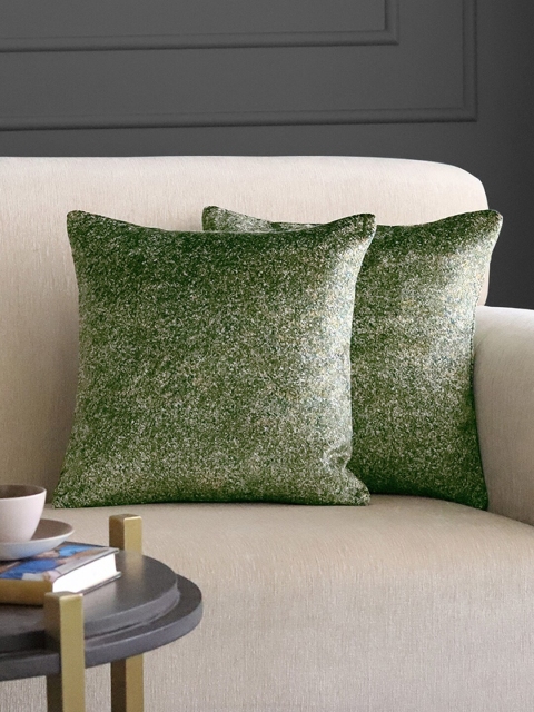 

GM Green & Yellow Set of 2 Abstract Square Cushion Covers