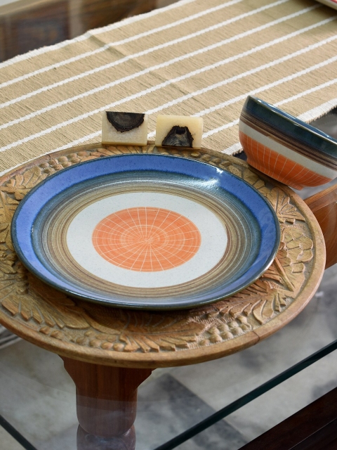 

Neerja Unisex Orange Printed Plate