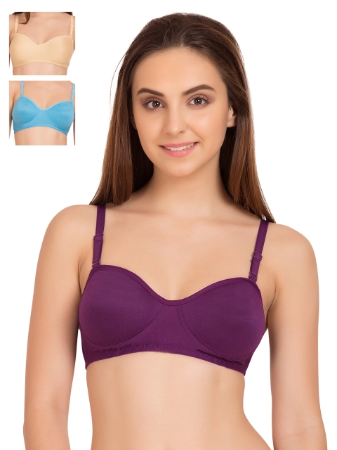 

Tweens Pack of 3 Seamless T-shirt Bras TW101, Purple