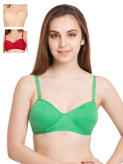

Tweens Pack of 3 Seamless T-shirt Bras TW101, Green