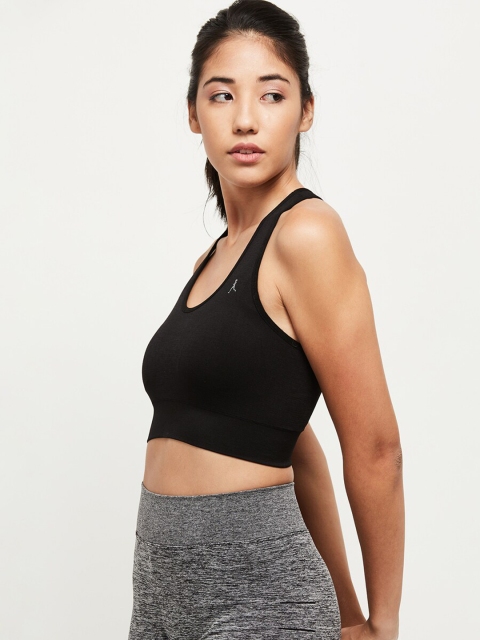 

max Black Solid Non-Wired Non Padded Workout Bra SP21FIT11BLACK